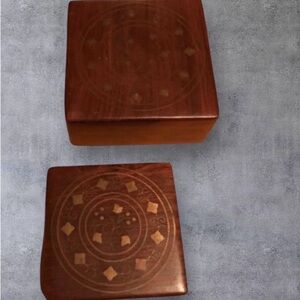 Older wooden accent boxes with genuine gold leaf